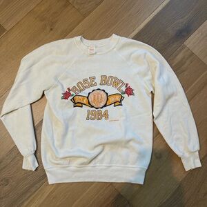 Vintage 1984 Rose Bowl Cream Sweater